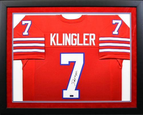 David Klingler Autographed Houston Cougars #7 Framed Jersey