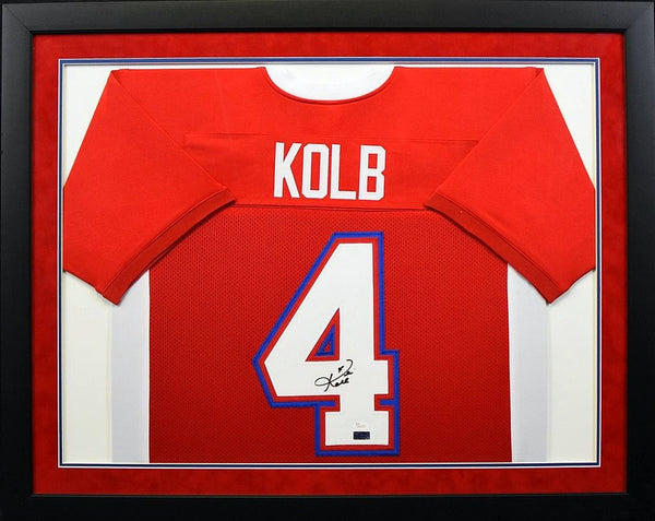 Kevin Kolb Autographed Houston Cougars #4 Framed Jersey
