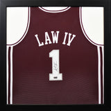 Acie Law IV Autographed Texas A&M Aggies #1 Framed Jersey