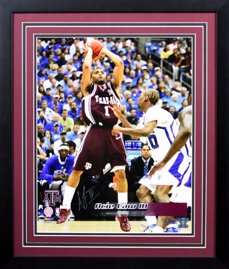 Yale Lary Autographed Texas A&M Aggies 8x10 Framed Photograph