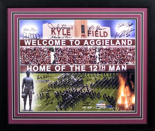 Aggie Legends Autographed Texas A&M Aggies 16x20 Framed Photograph (Von Miller, John David Crow and 10 others)