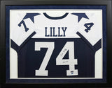 Bob Lilly Autographed Dallas Cowboys #74 Framed Jersey - Navy