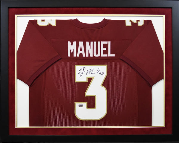 EJ Manuel Autographed Florida State Seminoles #3 Framed Jersey