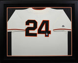 Willie Mays Autographed San Francisco Giants #24 Framed Jersey