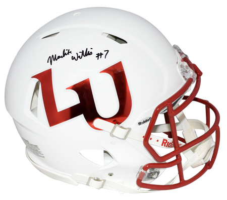 Malik Willis Autographed Liberty Flames Speed Mini Helmet (White)