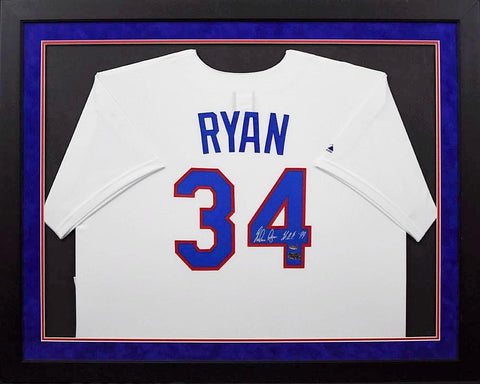 Nolan Ryan Signed Scoreboard Company Texas Rangers Jersey., Lot  #42081