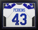 Don Perkins Autographed Dallas Cowboys #43 Framed Jersey