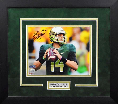Bryce Petty Autographed Baylor Bears 8x10 Framed Photograph (Solo)