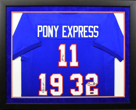 Pony Express Autographed SMU Mustangs 16x20 Framed Photograph