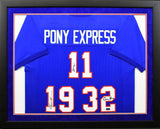 Pony Express Autographed SMU Mustangs Framed Jersey