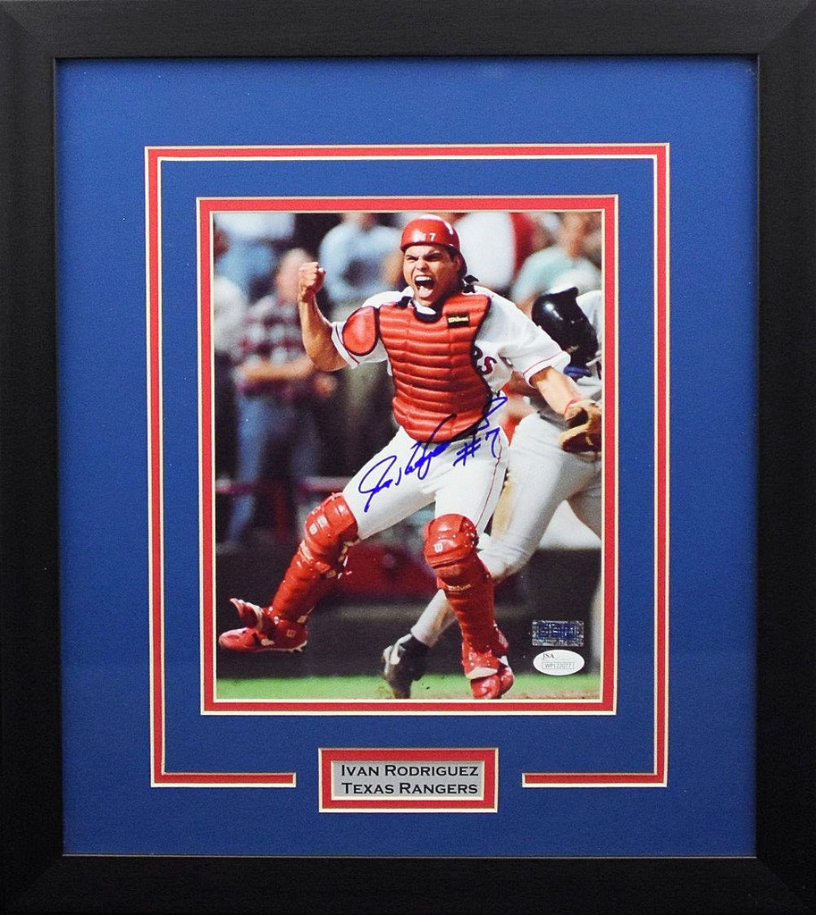 Ivan Rodriguez Autographed Texas Rangers 8x10 Framed Photograph – Signature  Sports Marketing