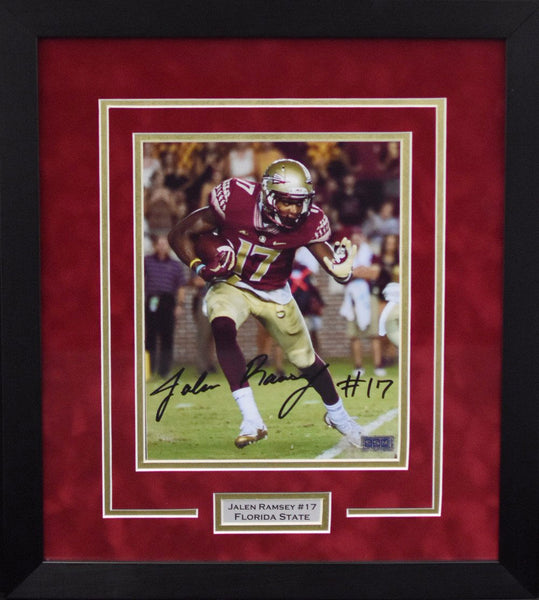 Jalen Ramsey Autographed Florida State Seminoles 8x10 Framed Photograph - Color