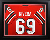 Gabe Rivera Autographed Texas Tech Red Raiders #69 Framed Jersey
