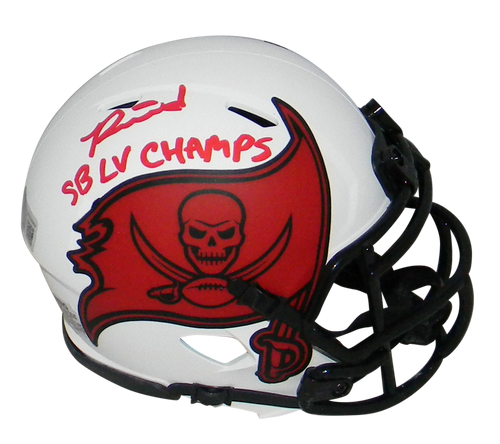Ronald Jones II Autographed Tampa Bay Buccaneers Lunar Speed Mini Helmet w/ SB LV Champs