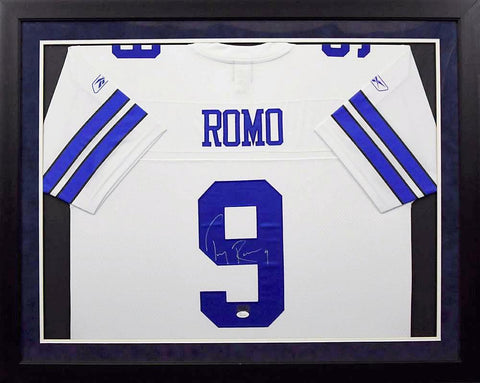 Tony Romo Dallas Cowboys Blue #9 Jersey Facsimile Autograph –