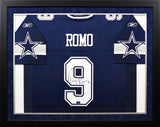 Tony Romo Autographed Dallas Cowboys #9 Reebok Premier Framed Jersey - Navy