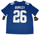 Saquon Barkley Autographed New York Giants Blue Nike Limited Jersey