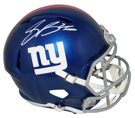 Saquon Barkley Autographed New York Giants White Speed Mini Helmet