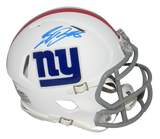 Saquon Barkley Autographed New York Giants White Speed Mini Helmet