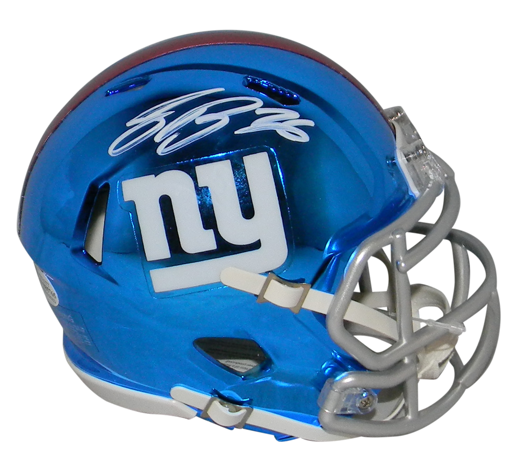 Saquon Barkley Autographed New York Giants Color Rush Speed Mini Helmet