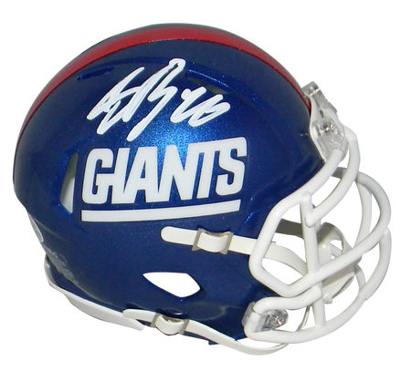 Saquon Barkley Autographed New York Giants Blaze Speed Mini Helmet