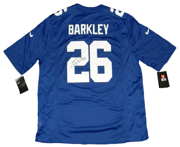 Saquon Barkley Autographed New York Giants Blue Nike Jersey