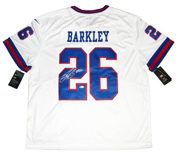 Saquon Barkley Autographed New York Giants Color Rush Nike Limited Jersey