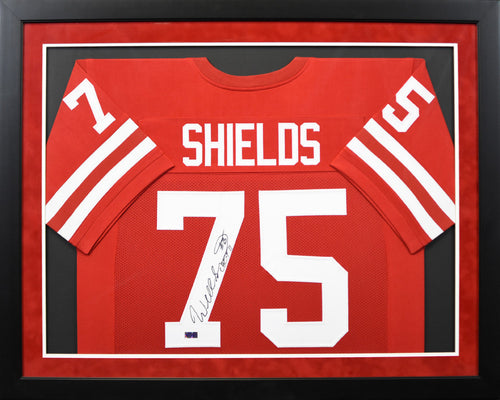 Will Shields Autographed Nebraska Cornhuskers #75 Framed Jersey