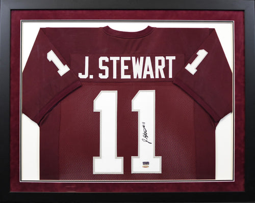 Jonathan Stewart Autographed Texas A&M Aggies #11 Framed Jersey