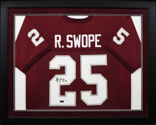 Ryan Swope Autographed Texas A&M Aggies #25 Framed Jersey