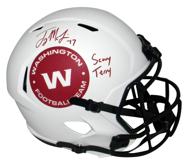 Terry McLaurin Autographed Washington Football Team Full-Size Lunar Replica Helmet