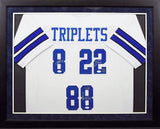 Cowboys Triplets Autographed Dallas Cowboys Framed Jersey