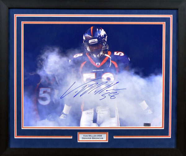 Von Miller Autographed Denver Broncos 16x20 Framed Photograph