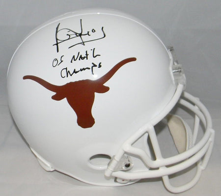 Vince Young Autographed Texas Longhorns Logo Football