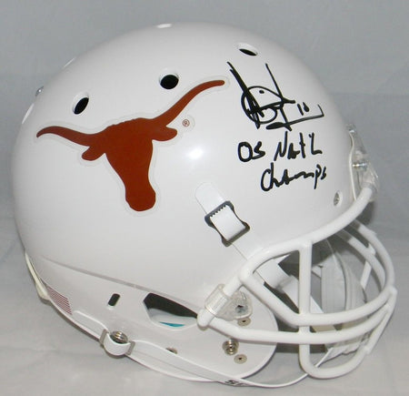 Vince Young Autographed Texas Longhorns Logo Football
