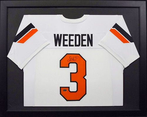 Brandon Weeden Autographed Oklahoma State Cowboys #3 Framed Jersey