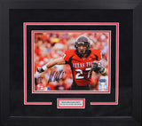Wes Welker Autographed Texas Tech Red Raiders 8x10 Framed Photograph (Solo)