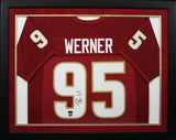 Bjoern Werner Autographed Florida State Seminoles #95 Framed Jersey