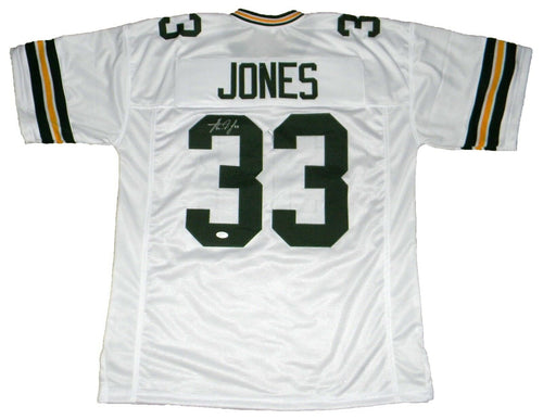 Aaron Jones Autographed Green Bay Packers #33 White Jersey