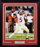 Jameis Winston Autographed Florida State Seminoles 16x20 Framed Photograph - Passing