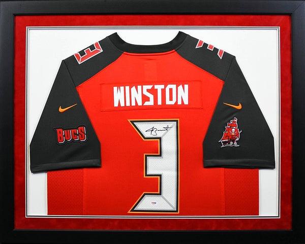 Jameis Winston Autographed Tampa Bay Buccaneers #3 Nike Limited Framed Jersey
