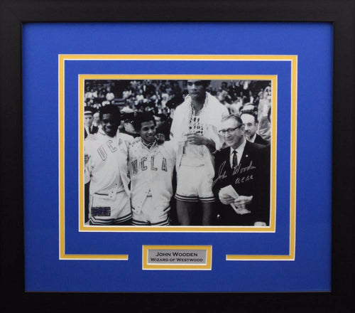 John Wooden Autographed UCLA Bruins 8x10 Framed Photograph