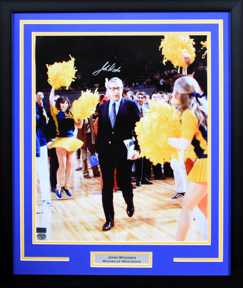 John Wooden Autographed UCLA Bruins 16x20 Framed Photograph